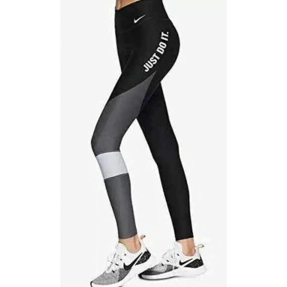 Nike Power Graphic Color Block Tights - Picture 1 of 13